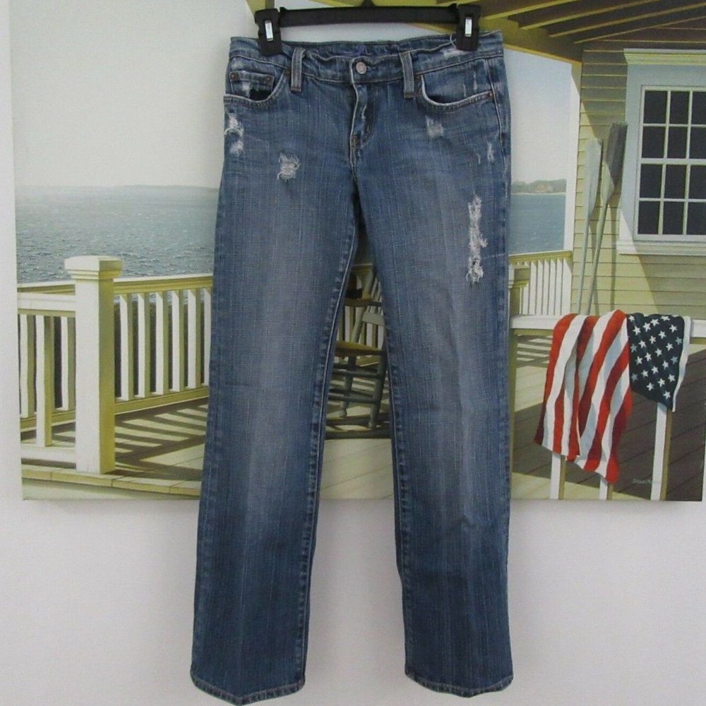 Bebe Distressed Blue Jeans Size 27
